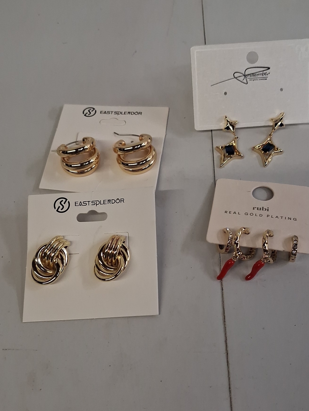 NWT 5 Pair Of Gold-Tone Assorted Earrings